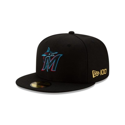 Sapca New Era Miami Marlins MLB Team Color 59FIFTY Fitted - Negrii